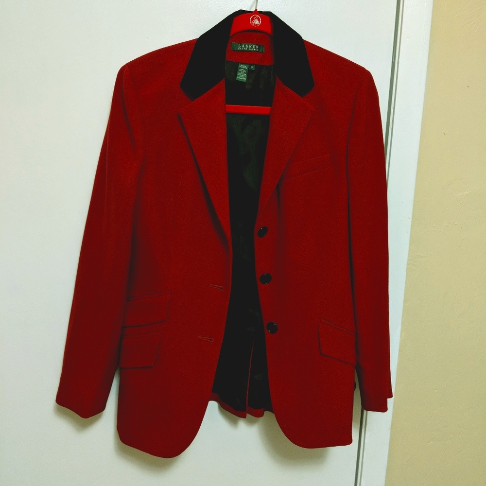 Ralph Lauren Red and black suit jacket